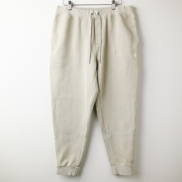 Polo Ralph Lauren Other - Polo Ralph Lauren Joggers Mens L Beige Cotton Pony‎ Drawstring Casual Sweatpants